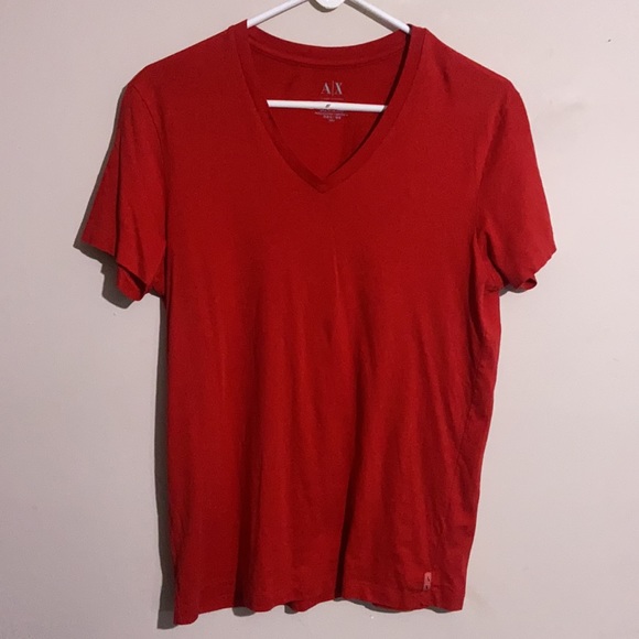 Armani exchange A|X RED V Neck T shirt - Picture 3 of 3